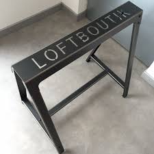 2 Treteaux Metal Brut Style Loft Treteaux Metal Treteaux Design Bureau Bois Massif