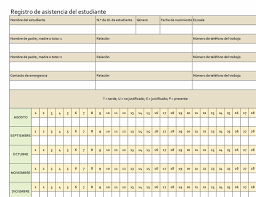 Check spelling or type a new query. Registro De Asistencia Del Estudiante Simple