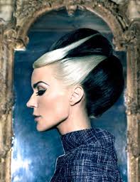 Black And White Hair Color Narcissa Daphne Guinness By Markus Indrani For Tatler Hong Kong Bride Of Frankenstein Hair Daphne Guinness Hair Beauty