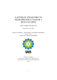 Praktikum kali ini yaitu hukum ohm yang. Pdf Laporan Praktikum Elektronika Dasar 1 Hukum Ohm Isnaini Nurislami Academia Edu