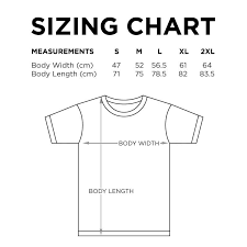 Mens T Shirt Size Chart