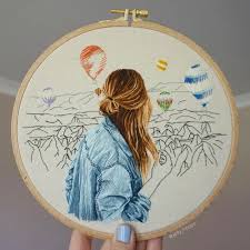 What kind of thread do you use to embroider hair? Hair Embroidery Archive Pumora All About Hand Embroidery