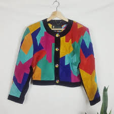 Vintage 80s Lakeland Womens Leather Jacket Patchwork Etsy In 2020 Retro Fashion 80s Retro Outfits Leather Jackets Women