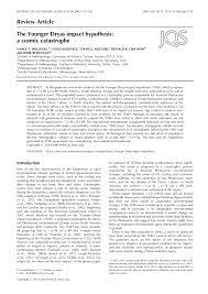 Chad clovis a été un soldat. Pdf The Younger Dryas Impact Hypothesis A Cosmic Catastrophe