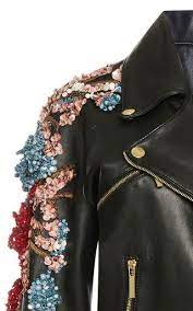 Embellished Leather Jacket Moda Operandi Embroidery Fashion Fashion Jackets
