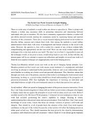 A reflection paper refers to one where the student expresses their thoughts and sentiments about specific issues. Global Social Work Reflection Paper Www Criminallawyergroup Com