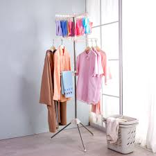 Foldable drying rack has a total height of 64. 5 Layer Foldable Indoor Clothes Socks Drying Rack Hanging Storage Hanger Tripod Shirt Laundry Hanging Floor Stand Rack Dq1809 Drying Racks Aliexpress