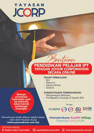 Pesertanya merupakan murid tahun 6 dan pelajar. Permohonan Bantuan Pendidikan Pelajar Ipt Yayasan Jcorp