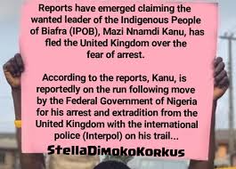 The leader of the indigenous people of biafra (ipob), nnamdi kanu, has been rearrested and extradited to nigeria, channels tv is reporting. Stella Dimoko Korkus Com Ipob Leader Nnamdi Kanu Reportedly Flees The Uk Over Alleged Fear Of Interpol Arrest