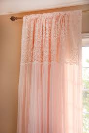 Peach Pink Ruffle Embroidery Lace Overlay Ruching Luxury Tulle Shabby Chic Curtains Shabby Chic Bedrooms Shabby Chic Bathroom