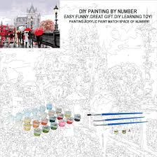 Diy canvas oil painting by numbers packing 2,371 kids color by numbers products are offered for sale by suppliers on alibaba.com, of which packaging labels accounts for 1%. Children S Paint By Number Kits 16x20 Inches Oyearts Framed Paint By Numbers Kits For Kids Adults Diy Full Set Of Assorted Color Oil Painting Kit For Beginner To Advanced Eiffel Tower Street View