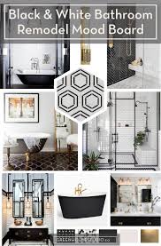 See the project from start to finish through the eyes of contractors. Black And White Bathroom Mood Board Greenhouse Studio