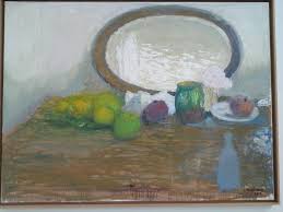 Nature Morte Aux Fruits Et Au Miroir 2016 Huile Sur Toile Nature Morte Huile Sur Toile Peinture
