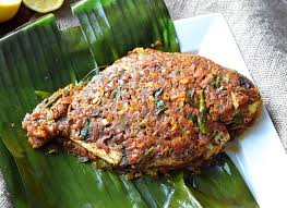 Bananas are synonymous with kerala food culture. Kerala Meen Pollichathu Fried Fish In Banana Leaf Wrap Mozis Menu