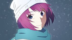Ponytails with scarfs, buns with scarfs, half up half down hairstyles with scarfs and much more!. Blue Eyes Monogatari Series Purple Hair Scarf Senjougahara Hitagi Short Hair Vector Wallpaper 2560x1440 291479 Wallpaperup