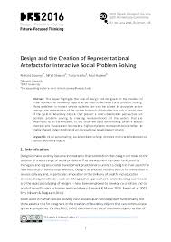 Pdf Design And The Creation Of Representational Artefacts