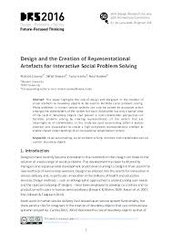 pdf design and the creation of representational artefacts