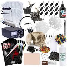 Dragonhawk tattoo machine gun set kit motor rotary makeup pen power needle q. Tattoo Machine Kit 2 Gun Skull Set With Starbrite Tattoo Ink