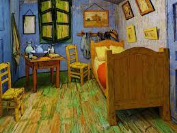 Debajo del cuadro a la derecha y detrás de la cama, hay ganchos. El Dormitorio En Arles De Van Gogh Era Color Lila Investigad