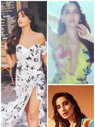 When Nora Fatehi warmed up with floral prints - Strugglerking