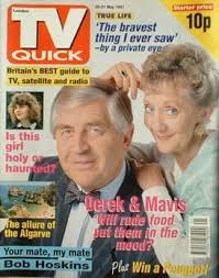 Thelma barlow's first television appearance was in 1970 in a stranger on the hill the following year while barlow's next major role was that of dolly bellfield in victoria wood's sitcom dinnerladies. Tv Quick Magazine Thelma Barlow And Peter Baldwin Cover 25 31 May 1991