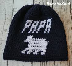 Papa Bear Crochet Beanie