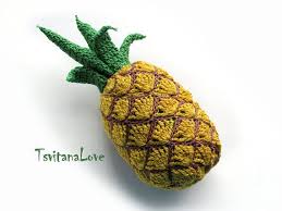 Pineapple Crochet 1 Pc Play Food Pretend Play Fake Etsy Crochet Food Crochet Fruit Pineapple Crochet