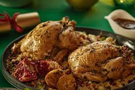 Pearl couscous, salt, grape tomatoes, sugar snap peas, basil pesto. Spar Roast Chicken With Lemon Herb Stuffing And Pomegranate Couscous Recipe