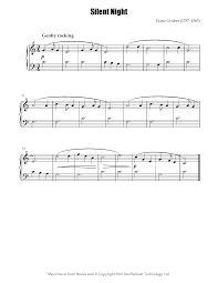 Instrumental solo in c major. Silent Night Easy Sheet Music For Piano 8notes Com