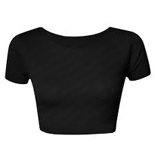 Black And White Crop Top Clipart Plain Short Sleeve Crop Top Mini Stretch Casual T Shirt Bra Tee Mens Tops Casual T Shirts Tops