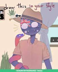Pin by Gressia on Countryhumans | Country art, Australia, Draw