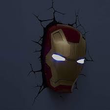 10 inch iron man captain america civil war team stark marvel avengers comics removable wall decal sticker art home decor kids room boys decoration 5 1/2 by 10 1/2 inches 4.7 out of 5 stars 20 $5.00 $ 5. Iron Man Mask 3d Decorative Wall Lamp