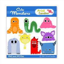Monsters Personal And Commercial Use Clip Art By Printcandee Clip Art Monster Inc Party Cute Monsters
