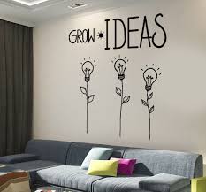 Wall Decal Motivation Quotes Grow Ideas Creative Flower Home Interior Z4015 Office Wall Design Home Decor Quotes Interior Design Bedroom