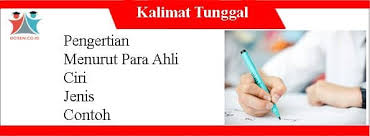Kalimat tunggal nominal ialah kalimat tunggal yang predikatnya berupa kata benda (nomina). Kalimat Tunggal Ciri Jenis Unsur Perluasan Dan Contoh