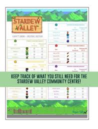 Stardew Valley Checklist Craft Room Community Center