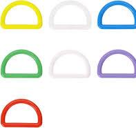 ONLYKXY 20 Pieces 1 Inch D Ring, Semi Circular D Ring Buckle, Plastic Buckle