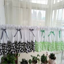 Where do i find inspiration? Pastoral Style Black White Floral Bow Knot Decorative Coffee Curtain Kitchen Cupboard Curtain 145cm Width Curtains Aliexpress