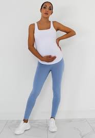Light Blue Maternity Leggings Missguided