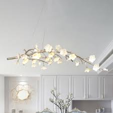 This 3 light art deco light fixture is in wonderful original condition. 9 Bulbs Iron Hanging Chandelier Vintage Silver Branch Bedroom Pendant Lighting Fixture With Porcelain Flower Decor Beautifulhalo Com