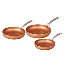 Последние твиты от concord cookware (@concordcookware). Concord 3 Piece Ceramic Coated Copper Frying Pan Cookware Set 2017 Bestseller Induction Compatible Walmart Com Walmart Com