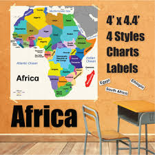 Encourage your pupils to use this topographic map of africa with labels to locate where these deserts are. Wall Maps Africa By Donald S English Classroom Tpt