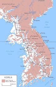 Wartime Map Of Key Korean Cities And Elevation Levels Korean War War War Veterans