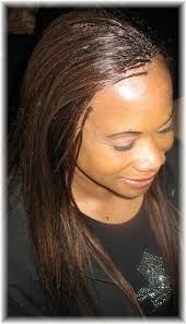 Invisible Braids With Yaki Straight Hair Weave Side View Thirstyroots Com Black Hairstyles Invisible Braids African American Braided Hairstyles Hair Styles