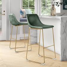 Allmodern Luke Bar Counter Stool Reviews Wayfair Counter Stools Upholstered Side Chair Kitchen Side Chairs