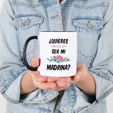 Amazon.com: Casitika Quieres Ser Mi Madrina Regalo. ¿Serás mi Madrina para  Bautizo en español? Regalo de Propuesta para Padrinos. (mango negro de 11  ...
