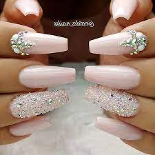 40 Awesome Nail Art Ideas For Wedding Party24 Best Home Design Ideas Quinceanera Nails Nail Art Wedding Crystal Nails