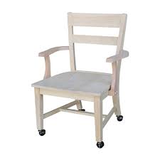 Mackenzie skirted dining arm chair by barclay butera interiors. Dining Chair With Casters Unfinished International Concepts Target