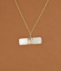 Crystal Necklace Selenite Necklace Raw Crystal Healing Etsy In 2021 Quartz Necklace Diy Handmade Crystal Necklace Crystal Necklace