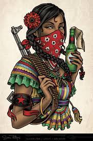 Tattoo realizado a base de foto sacada al cliente de su propia mano y guitarra (última foto). Zapatista Woman Tattoo Sam Phillips